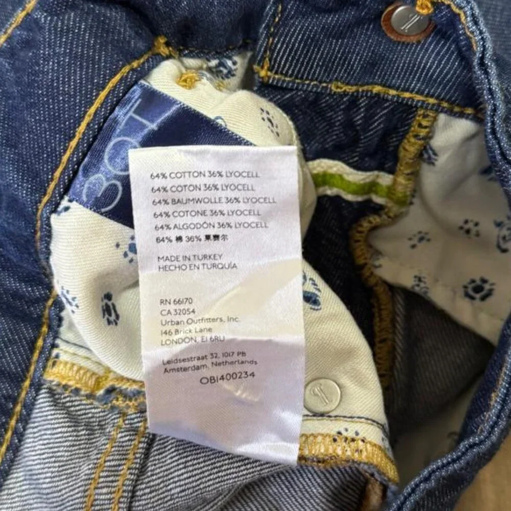 Anthropologie Pilcro Jeans The Annie High Rise Wide Leg Blue Denim Size 30 - Picture 13 of 15